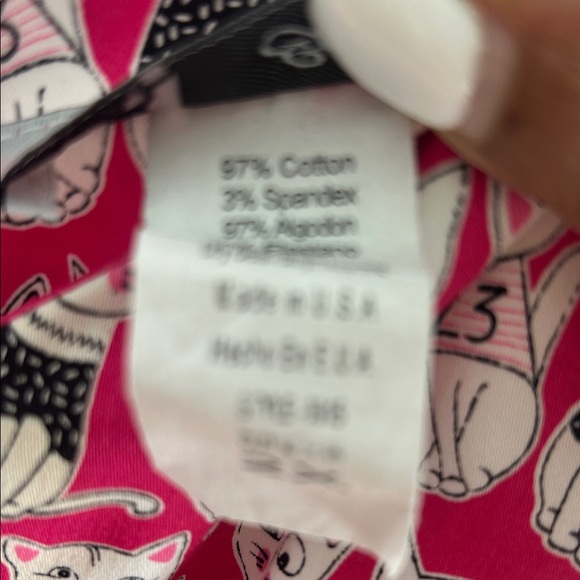 Vibrant Pink Kitten/Cat Pattern Midi Dress - Picture 3 of 7